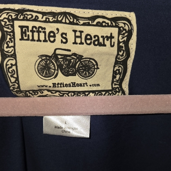 Effie's Heart Navy Blue Short Sleeve Top - Picture 2 of 3
